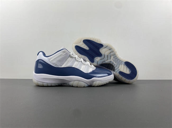 Sporty Air Jordan 11  White navy blue FV5104- 4090