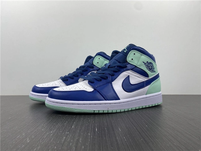 Timeless Jordan1 Mid Mystic Navy Mint Foam 554724- 3723