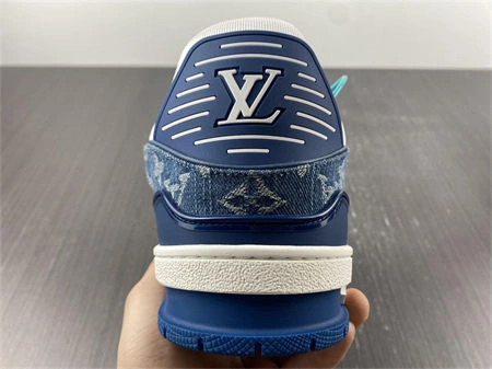 Luis Vitton LV Trainer Monogram Denim White Blue 1A9JGN GoodFit 1641