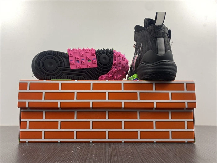 Breathable Nike Air Force 1 Mid Off-White Black DO6290- 5090