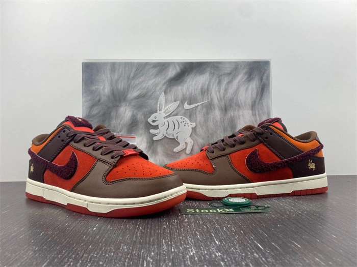 Nike Dunk Low Retro PRM Year of the Rabbit Light Crimson FD4203- EyeCatching 4630