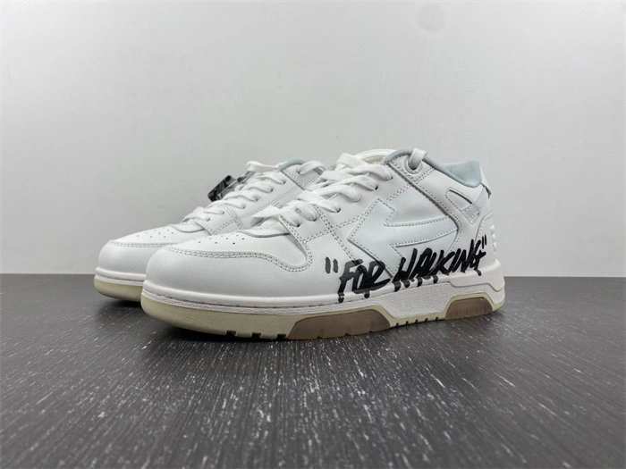 OFF-WHITE Out Of Office OOO Low Tops For Walking White Black OMIA189R21LEA EyeCatching 3125