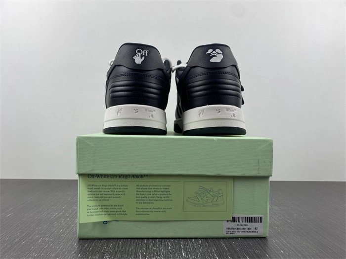 OFF-WHITE Out Of Office OOO Low Tops White Black White OMIA189C99LEA GoodFit 3108